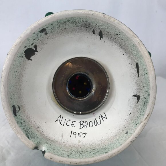 VINTAGE CERAMIC LIGHTED CHRISTMAS TREE 1957 18" - Picture 6 of 7